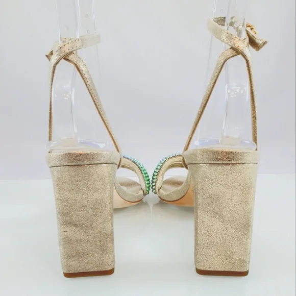 NWT$495 LOEFFLER RANDALL Shay Rhinestone Ankle Strap Sandals Heels Sz 5 - Picture 15 of 17